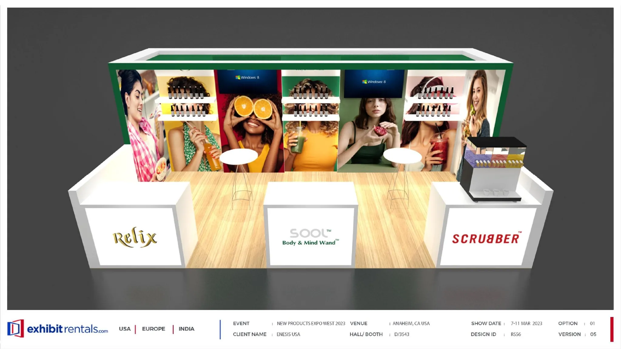 10x20 Inline booth design by Exhibit-Rentals